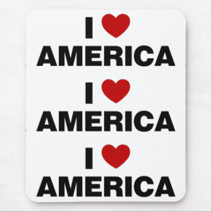I Love America Mouse Mat