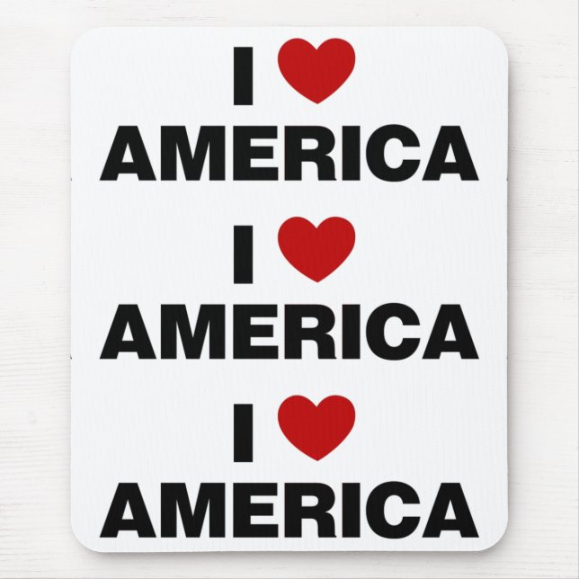 I Love America Mouse Mat (Front)