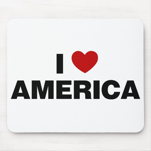 I Love America Mouse Mat (Front)