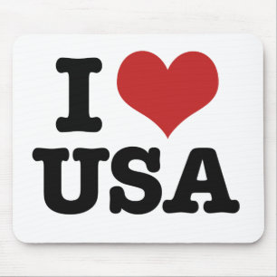 I Love America Mouse Mat