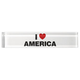 I Love America Nameplate