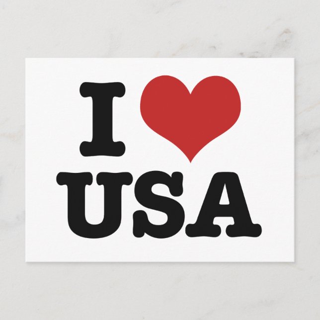 I Love America Postcard (Front)
