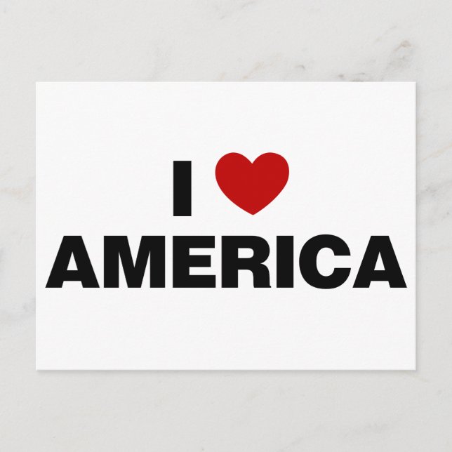 I Love America Postcard (Front)