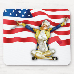 I Love America. Retro Pin-up Mouse Mat