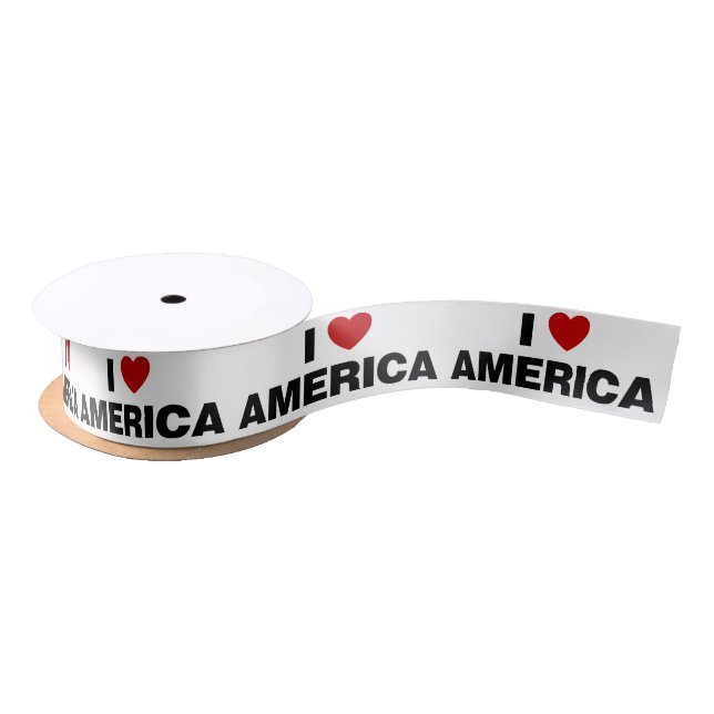 I Love America Satin Ribbon (Spool)