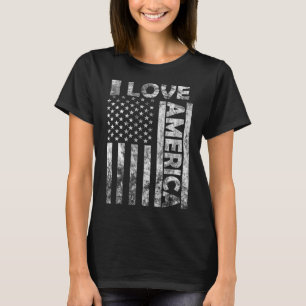I Love America Shirt Usa Flag 4th July Independenc
