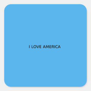 I LOVE AMERICA SQUARE STICKER