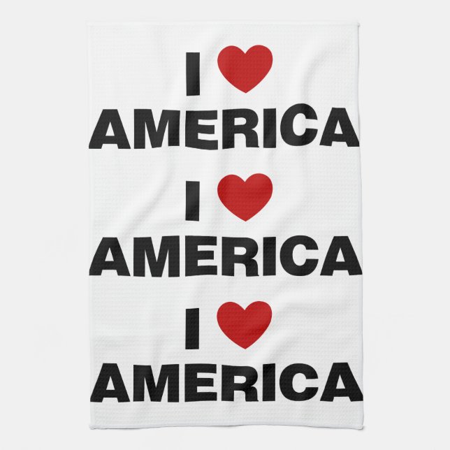 I Love America Tea Towel (Vertical)