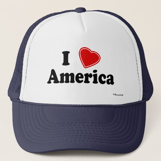 I Love America Trucker Hat (Front)