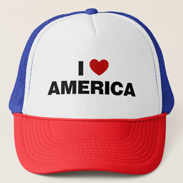 I Love America Trucker Hat (Front)