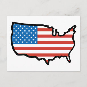 I Love America - United States Flag Postcard