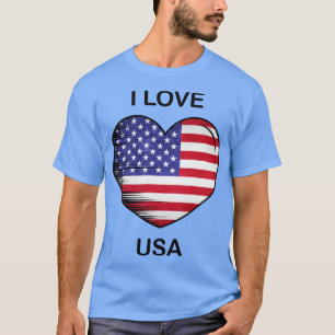 I Love America USA Flag My Home My Country 1 T-Shirt