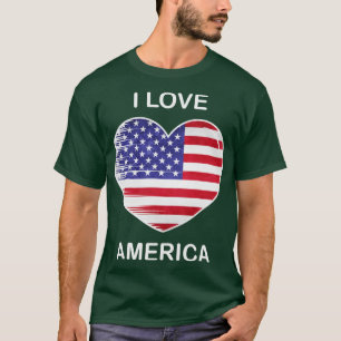 I Love America USA Flag My Home My Country 3 T-Shirt