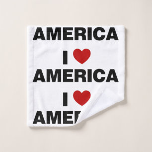 I Love America Wash Cloth