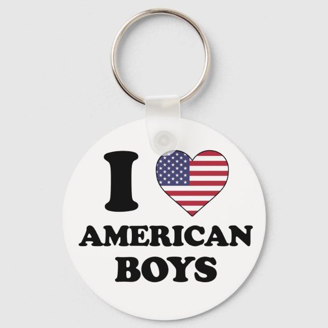 I love American boys Key Ring (Front)