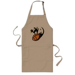 I LOVE AMERICAN FOOTBALL AND CATS LONG APRON