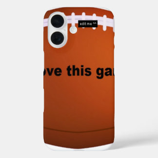 I love American footballs.png iPhone 16 Case