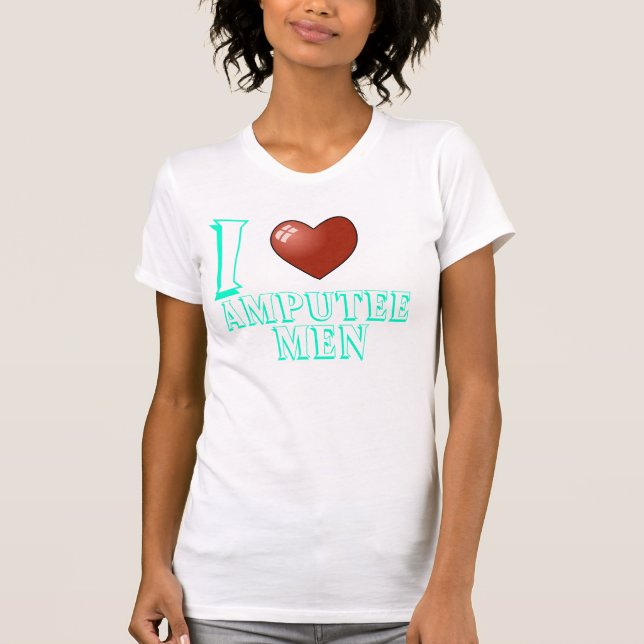 I Love Amputee Men T-Shirt (Front)