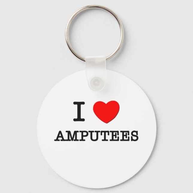 I Love Amputees Key Ring (Front)