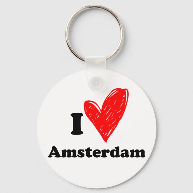 I love Amsterdam Key Ring (Front)