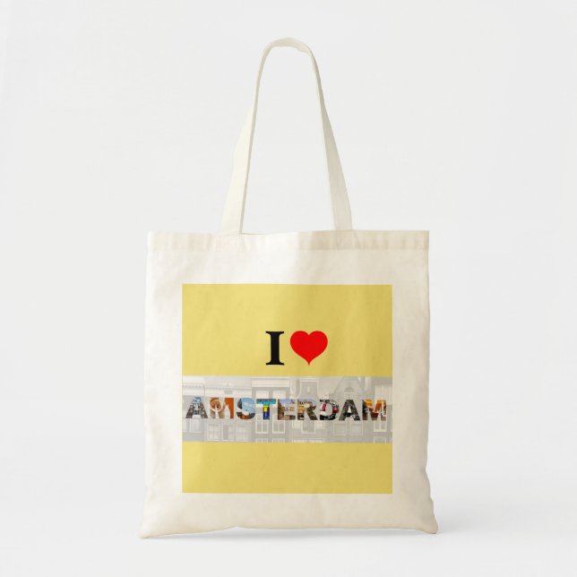 I Love Amsterdam Netherlands Travel Photos Tote Bag (Front)