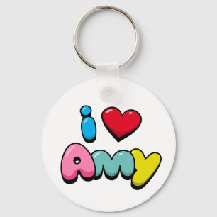 I Love Amy Key Ring