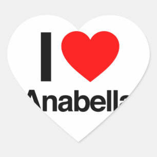 i love anabella heart sticker