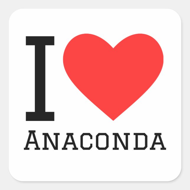 I love anaconda square sticker (Front)