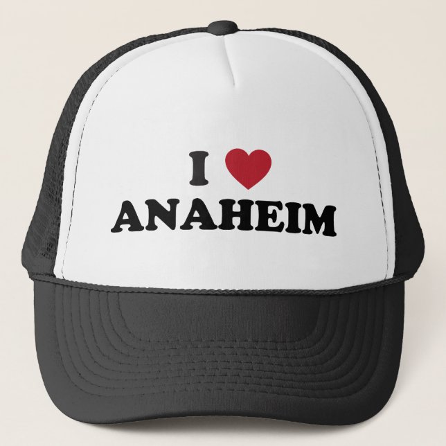 I Love Anaheim California Trucker Hat (Front)
