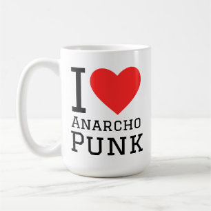 I love anarcho punk square sticker coffee mug