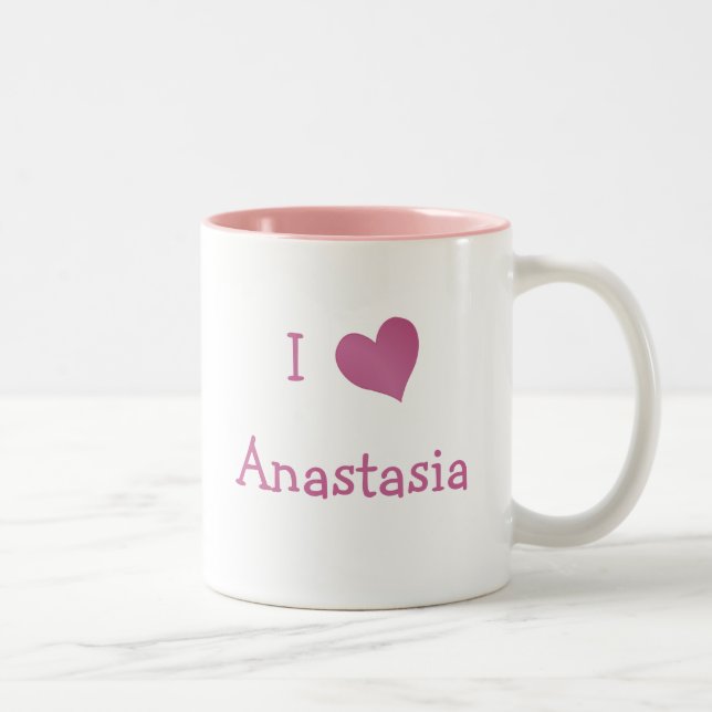 I Love Anastasia Two-Tone Coffee Mug (Right)