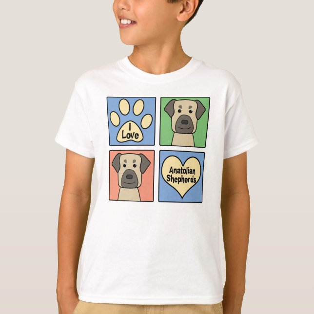 I Love Anatolian Shepherds T-Shirt (Front)