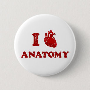 i love anatomy2 6 cm round badge