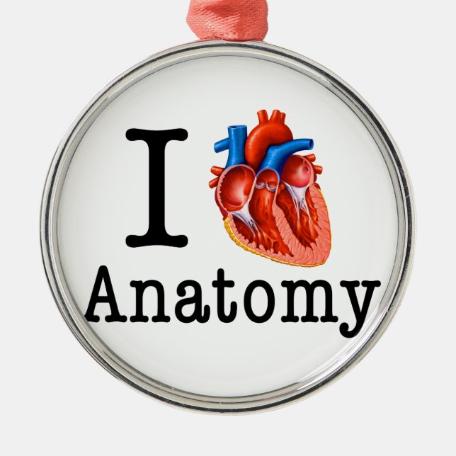 I love Anatomy Metal Tree Decoration (Front)