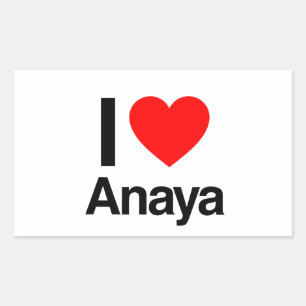 i love anaya rectangular sticker