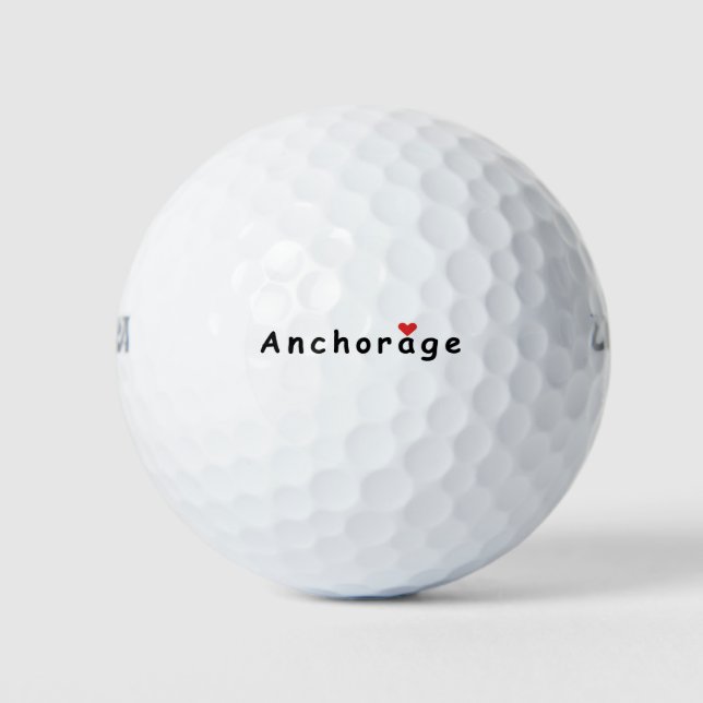 I love Anchorage Golf Balls (Front)