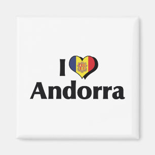 I Love Andorra Flag Magnet