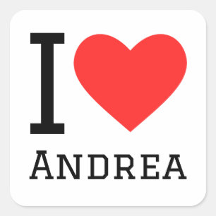 I love andrea square sticker