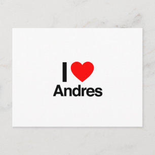 i love andres postcard
