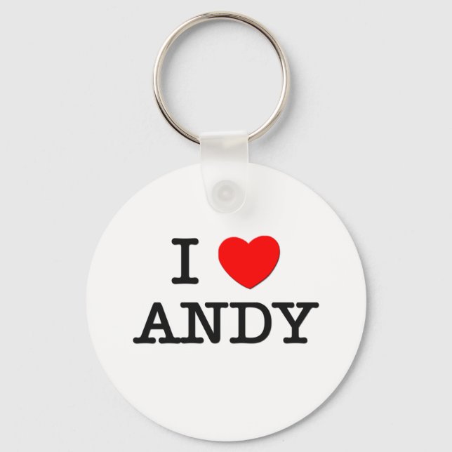I Love Andy Key Ring (Front)