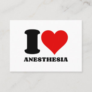 I LOVE ANESTHESIA BUSINESS CARD