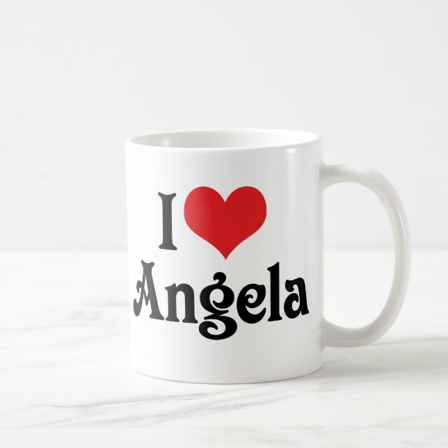 I Love Angela Coffee Mug (Right)