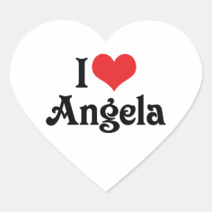 I Love Angela Heart Sticker