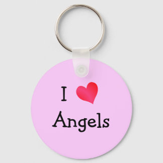 I Love Angels Key Ring