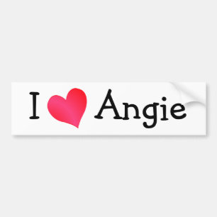 I Love Angie Bumper Sticker