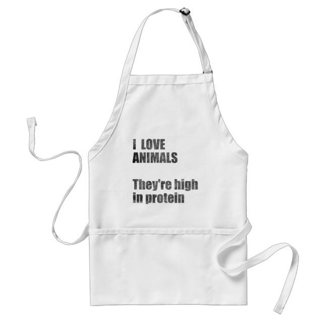"I Love Animals" apron (Front)