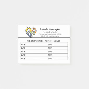 I love animals - Cat Dog Fish Bird in a Heart 1 Post-it Notes