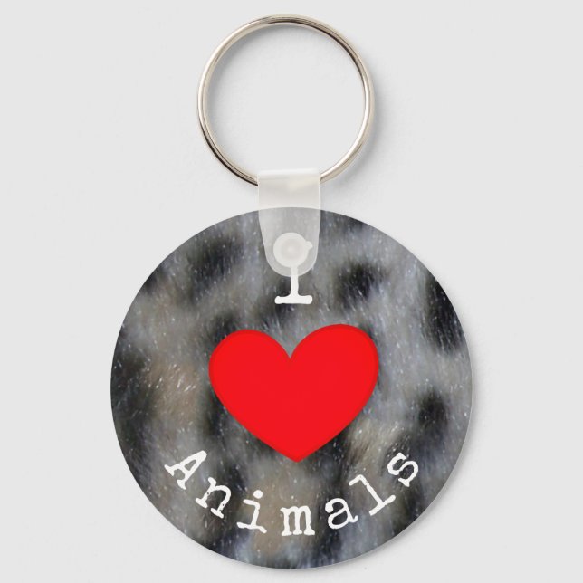 I Love Animals Key Ring (Front)