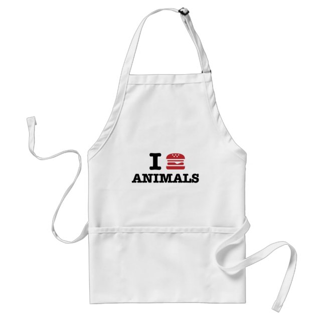 i love animals standard apron (Front)