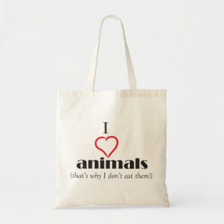I Love Animals Tote Bag